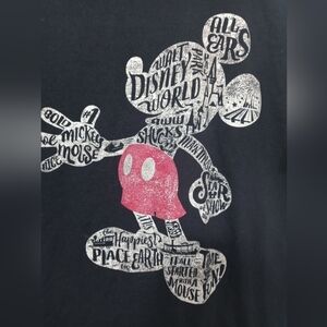 Hanes Authentic Disney Parks Tagless Mickey Mouse Disney Quotes Black T shirt XL
